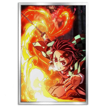 Tanjiro Fire Breathing - Demon Slayer - Anime Leinwandbild (Canvas) kaufen bei Linkreich – Jetzt entdecken!