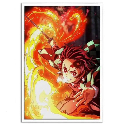 Tanjiro Fire Breathing - Demon Slayer - Anime Leinwandbild (Canvas) kaufen bei Linkreich – Jetzt entdecken!