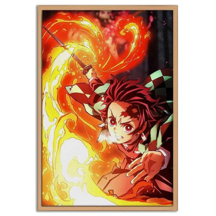 Tanjiro Fire Breathing - Demon Slayer - Anime Leinwandbild (Canvas) kaufen bei Linkreich – Jetzt entdecken!