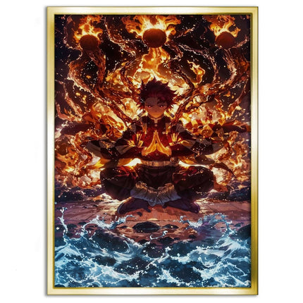 Tanjiro Meditation - Demon Slayer - Anime Leinwandbild (Canvas) kaufen bei Linkreich – Jetzt entdecken!
