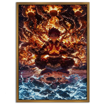 Tanjiro Meditation - Demon Slayer - Anime Leinwandbild (Canvas) kaufen bei Linkreich – Jetzt entdecken!