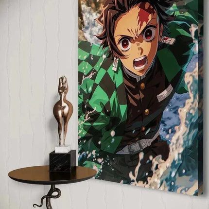 Tanjiro Water Breathing - Demon Slayer - Anime Leinwandbild (Canvas) kaufen bei Linkreich – Jetzt entdecken!