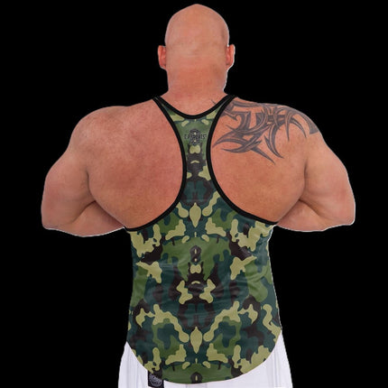 SEO. Tank Top - 3xStück / Oder Einzeln +Turnbeutel - Camouflage Grün - C.P. Sports - S710 - Gym Is My Bitch - Einzeln Linkreich