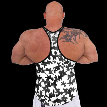 SEO. Tank Top - 3xStück / Oder Einzeln +Turnbeutel - Camouflage Weiß - C.P. Sports - S710 - Gym Is My Bitch - Einzeln Linkreich