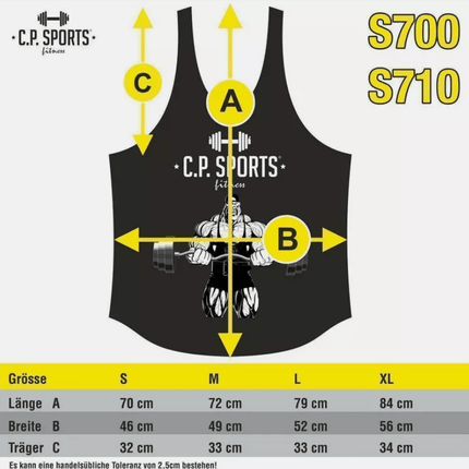 SEO. Tank Top 3xStück / Oder Einzeln +Turnbeutel - Grau - C.P. Sports - S710 - 3er Pack - Alle drei Tanktops + Beutel = Rabat % = 49 EUR Linkreich
