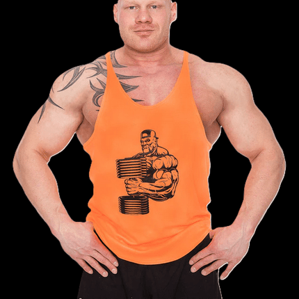 SEO. Tanktop "Bodybuilder" verschiedene Farben - C.P. Sports - S626 - Orange Linkreich