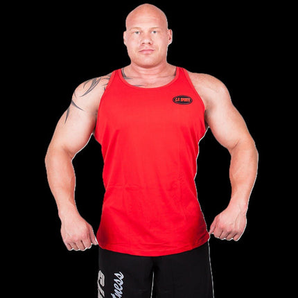 SEO. Tanktop - C.P. Sports Logo - Verschiedene Farben - S6 - Rot Linkreich