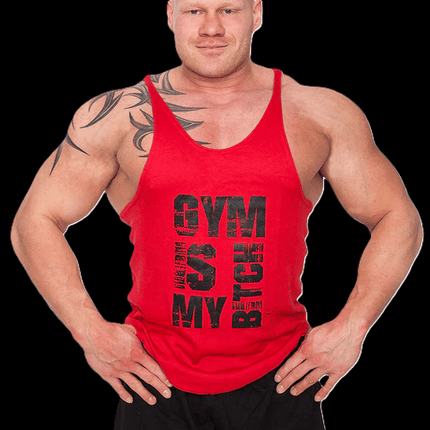 SEO. Tanktop "Gym is my Bitch" - verschiedene Farben - C.P. Sports - S627 - Red Linkreich