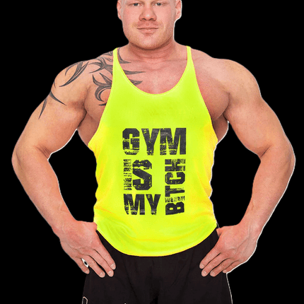 SEO. Tanktop "Gym is my Bitch" - verschiedene Farben - C.P. Sports - S627 - Yellow Linkreich