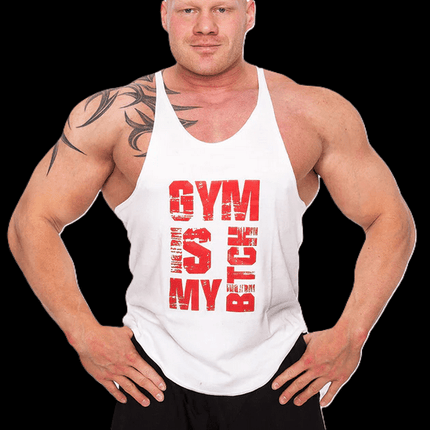 SEO. Tanktop "Gym is my Bitch" - verschiedene Farben - C.P. Sports - S627 - White Linkreich