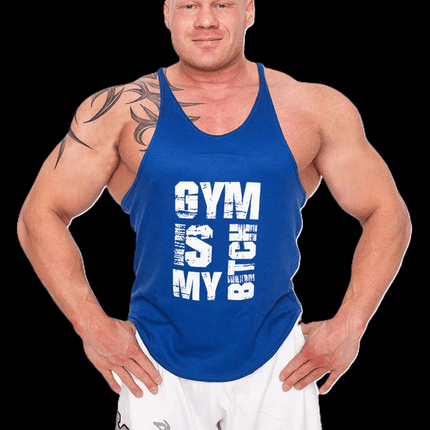 SEO. Tanktop "Gym is my Bitch" - verschiedene Farben - C.P. Sports - S627 - Blue Linkreich
