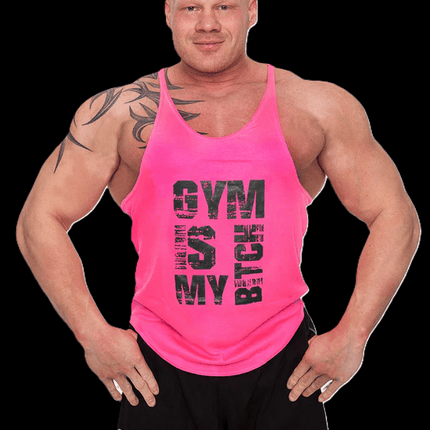 SEO. Tanktop "Gym is my Bitch" - verschiedene Farben - C.P. Sports - S627 - Pink Linkreich