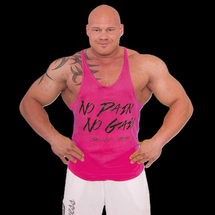 SEO. Tanktop "NO Pain NO Gain" verschieden Farben - C.P. Sports - S6 - 1 - Pink Linkreich