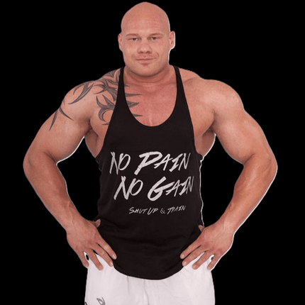 SEO. Tanktop "NO Pain NO Gain" verschieden Farben - C.P. Sports - S6 - 1 - schwarz Linkreich