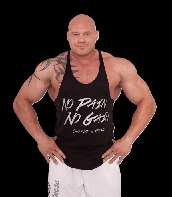 SEO. Tanktop "NO Pain NO Gain" verschieden Farben - C.P. Sports - S6 - 1 - schwarz Linkreich