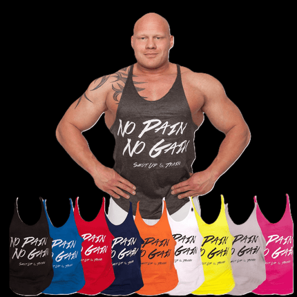 SEO. Tanktop "NO Pain NO Gain" verschieden Farben - C.P. Sports - S6 - 1 - schwarz Linkreich