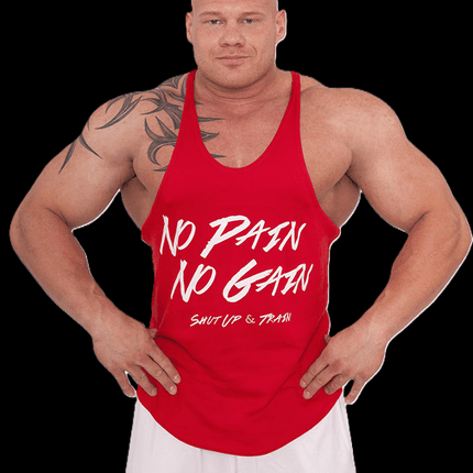 SEO. Tanktop "NO Pain NO Gain" verschieden Farben - C.P. Sports - S6 - 1 - rot Linkreich