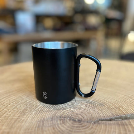SEO. Tasse Emaille schwarz Ruhrpottmotiv - Linkreich