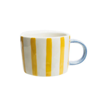 SEO. Tasse VELOBLOOM gelb aus Steinzeug – handbemalt & kinderfreundlich | Tranquillo - Linkreich