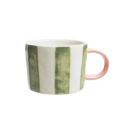 SEO. Tasse VELOBLOOM grün aus Steinzeug – handbemalt & kinderfreundlich | Tranquillo - Linkreich