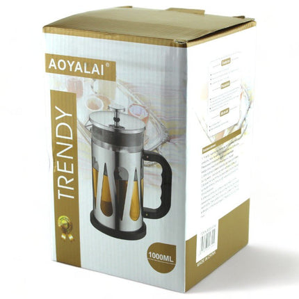 Teebereiter Edelstahl & Glas | 1000 ml wiederverwendbarem Filter, elegantes Design & spülmaschinenfest (Teebereiter) kaufen bei Linkreich – Jetzt entdecken!
