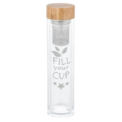 SEO. Teeflasche mit Sieb | verschiedene Motive - Fill Your Cup Linkreich