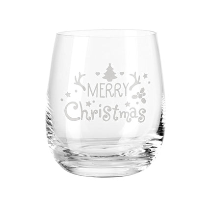 SEO. Teelicht mit Gravur - Weihnachtsdeko - Merry Christmas Horns - Linkreich