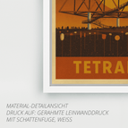 Gerahmte Leinwand mit Schattenfuge (3 cm) / 20 x 20 cm / ohne Aufhängeset - Weißer Schweberahmen