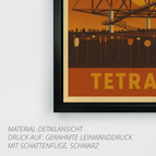 Gerahmte Leinwand mit Schattenfuge (3 cm) / 20 x 20 cm / ohne Aufhängeset - Mattschwarzer Schweberahmen