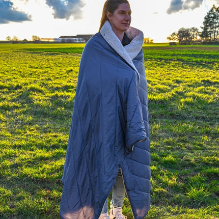 SEO. The Blanket - Offrotie Cuddly Warm Blanket - Soft and Sustainable for Vanlife - Gray-Blue Linkreich