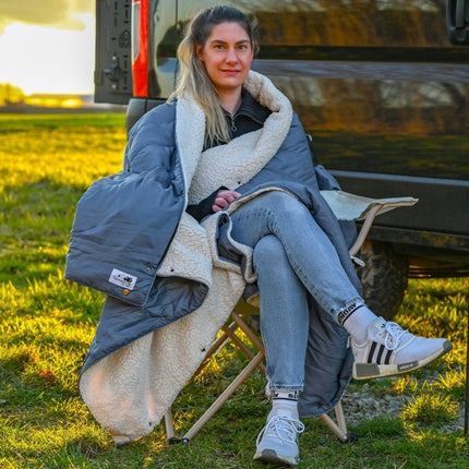 SEO. The Blanket - Offrotie Cuddly Warm Blanket - Soft and Sustainable for Vanlife - Gray-Blue Linkreich