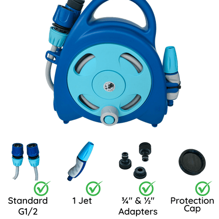 SEO. The Mini Hose Bag - Magnetic Hose Reel - Offrotie - 70% Recycled Plastic - Ocean Blue Linkreich
