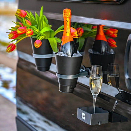 SEO. The Pot Holder and Flower Pot Kit Magnetic – Offrotie 3D Printed – Portable for Vanlife - Black Linkreich