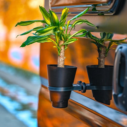SEO. The Ring – Magnetic Plant Holder ø100mm – Offrotie 3D Printed – Portable for Vanlife - Black Linkreich