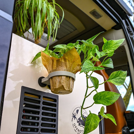 SEO. The Ring – Magnetic Plant Holder ø100mm – Offrotie 3D Printed – Portable for Vanlife - Stone Beige Linkreich