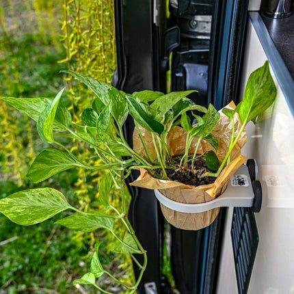 SEO. The Ring – Magnetic Plant Holder ø100mm – Offrotie 3D Printed – Portable for Vanlife - Stone Beige Linkreich