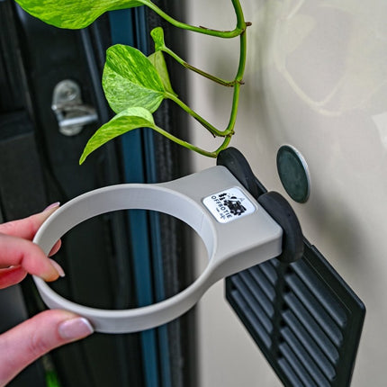 SEO. The Ring – Magnetic Plant Holder ø100mm – Offrotie 3D Printed – Portable for Vanlife - Stone Beige Linkreich