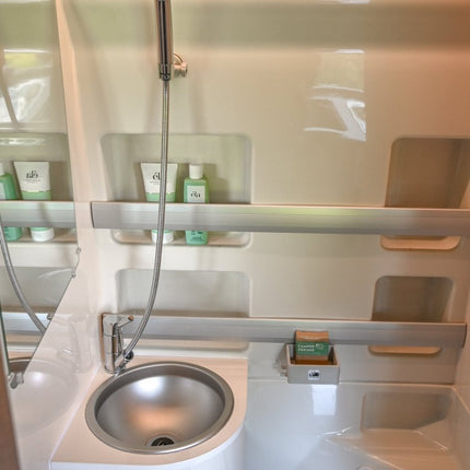 SEO. The Shower Holder Magnetic - Offrotie 3D Printed - Portable for Vanlife - Stone Beige Linkreich