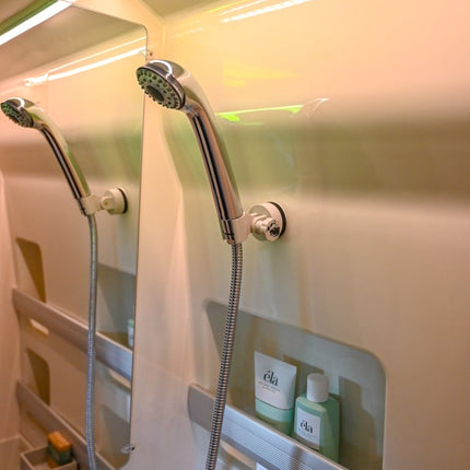 SEO. The Shower Holder Magnetic - Offrotie 3D Printed - Portable for Vanlife - Stone Beige Linkreich