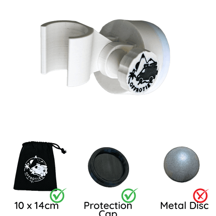 SEO. The Shower Holder Magnetic - Offrotie 3D Printed - Portable for Vanlife - Ivory White - White Magnet Linkreich
