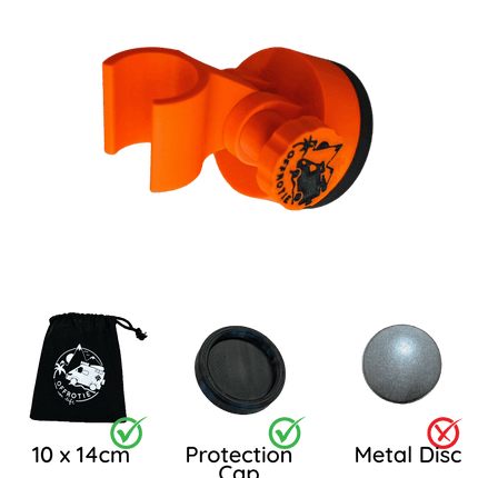 SEO. The Shower Holder Magnetic - Offrotie 3D Printed - Portable for Vanlife - Neon Orange - Limited Linkreich