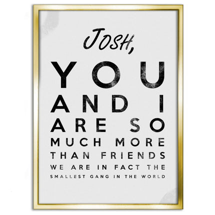 The smallest Gang - Dein Name / dein Spruch - Personalisierbar (Canvas) kaufen bei Linkreich – Jetzt entdecken!