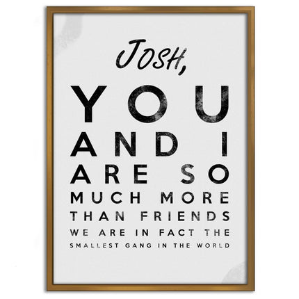 The smallest Gang - Dein Name / dein Spruch - Personalisierbar (Canvas) kaufen bei Linkreich – Jetzt entdecken!