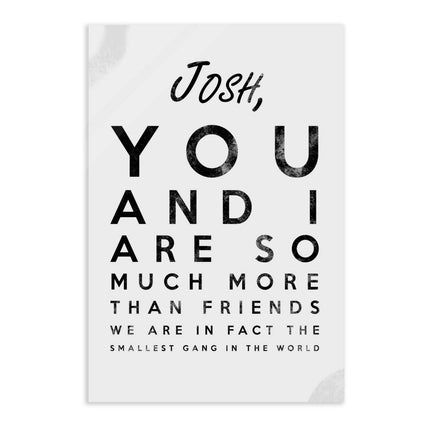 The smallest Gang - Dein Name / dein Spruch - Personalisierbar (Canvas) kaufen bei Linkreich – Jetzt entdecken!