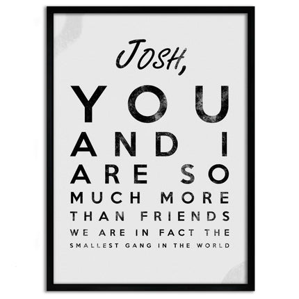 The smallest Gang - Dein Name / dein Spruch - Personalisierbar (Canvas) kaufen bei Linkreich – Jetzt entdecken!