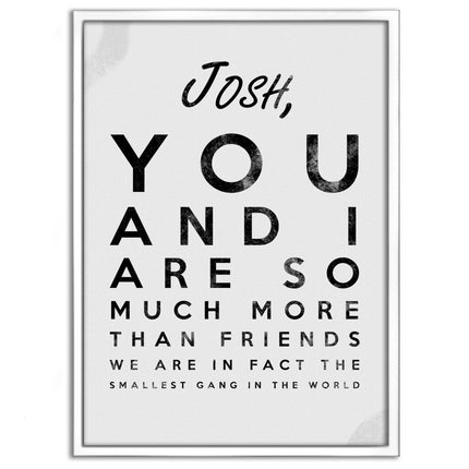 The smallest Gang - Dein Name / dein Spruch - Personalisierbar (Canvas) kaufen bei Linkreich – Jetzt entdecken!