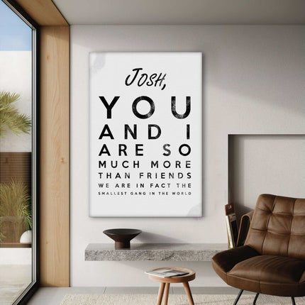 The smallest Gang - Dein Name / dein Spruch - Personalisierbar (Canvas) kaufen bei Linkreich – Jetzt entdecken!