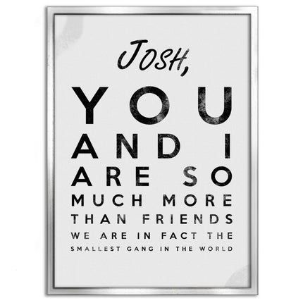 The smallest Gang - Dein Name / dein Spruch - Personalisierbar (Canvas) kaufen bei Linkreich – Jetzt entdecken!