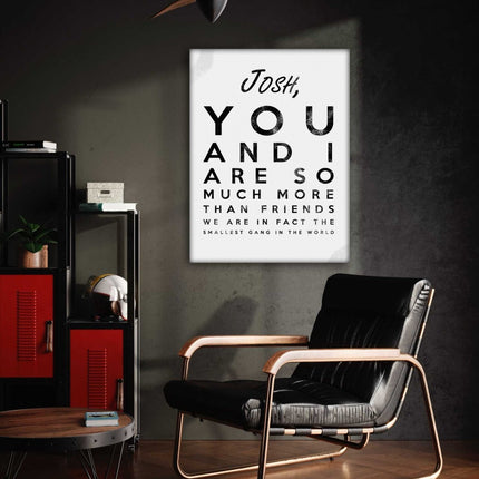 The smallest Gang - Dein Name / dein Spruch - Personalisierbar (Canvas) kaufen bei Linkreich – Jetzt entdecken!