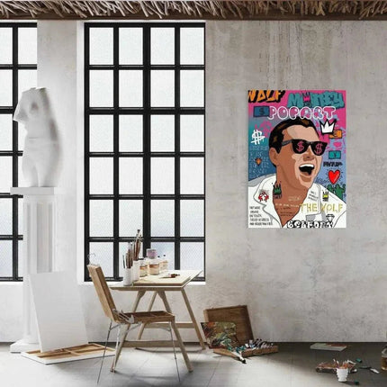 The Wolf - Jordan Belfort - Leinwandbild Pop Art (Canvas) kaufen bei Linkreich – Jetzt entdecken!